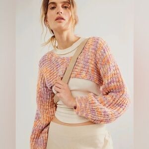 💛FREE PEOPLE 💜 Multicolor Knit Sweater